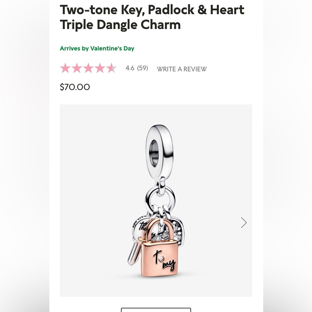 Pandora charm